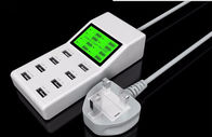 Universal 8 USB Port Display Screen US EU UK Plug Travel AC Power Adapter Socket Smart Wall Charger
