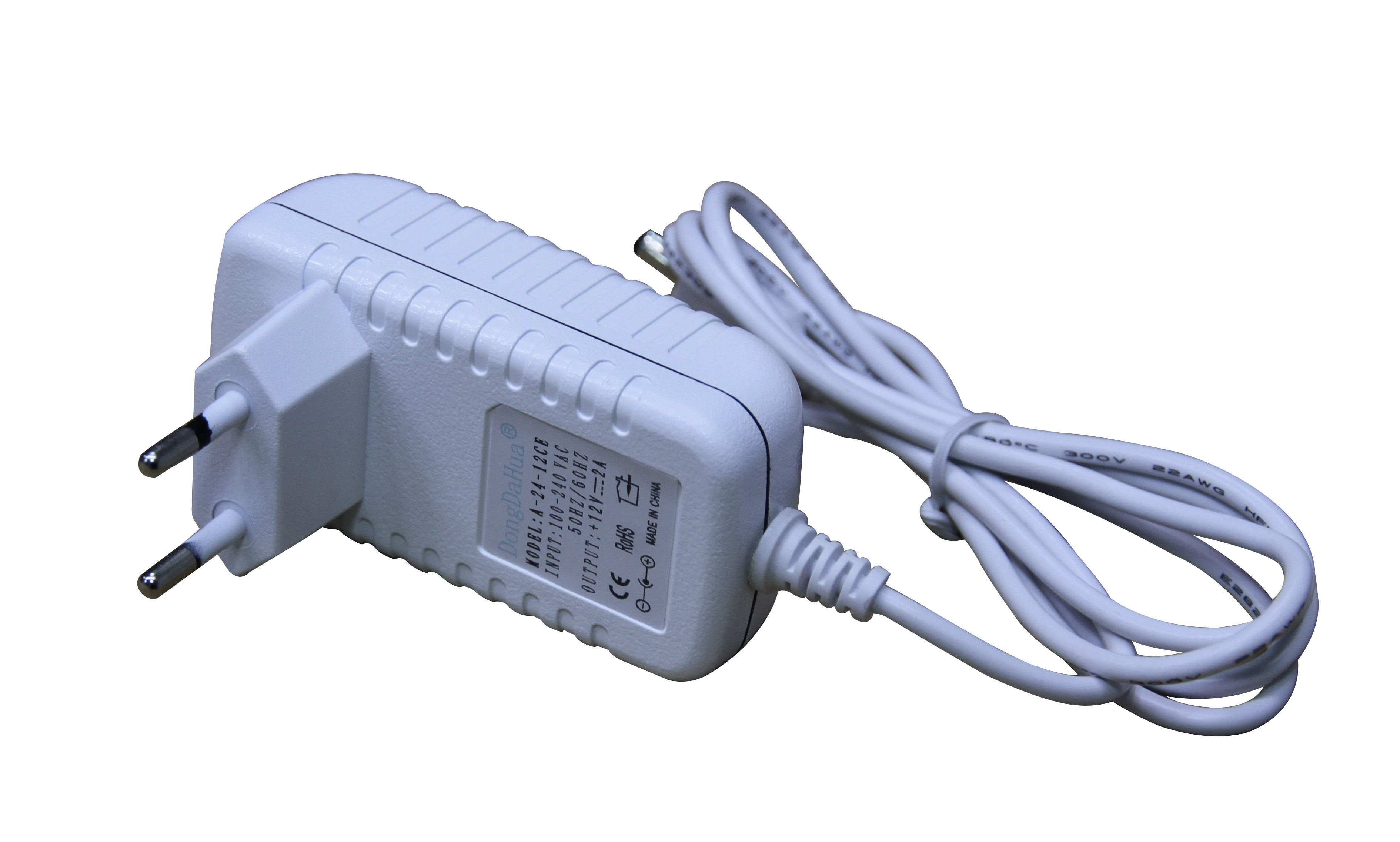 AC DC Power Adapter 24W 2A IP54 For CCTV Camera , 12V DC Power Adapter