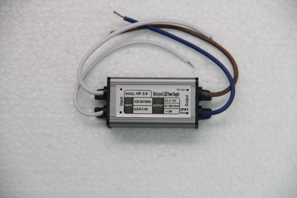 Waterproof IP68 50Hz Constant Current 12 Volt DC Power Supply 300mA For LED Lighting