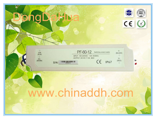 LED Lighting 60 Watt Constant Voltage LED Driver IP67 24V DC , High Reliability