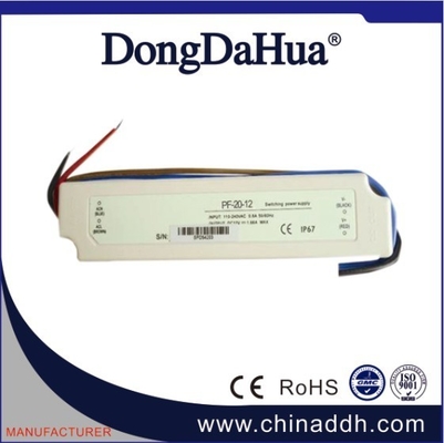 High Brightness 12V 20W Constant Voltage LED Driver Waterproof With Universal AC