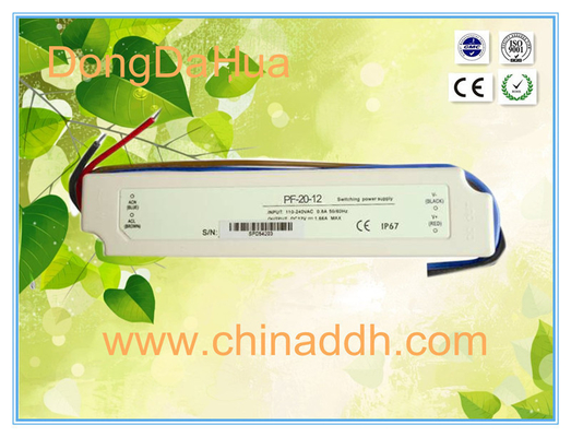 High Brightness 12V 20W Constant Voltage LED Driver Waterproof With Universal AC