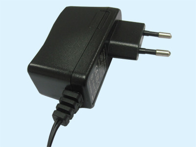 12V 1A Power Adapter For Monitor , European Two Round Pin Wall Mount Power Supply