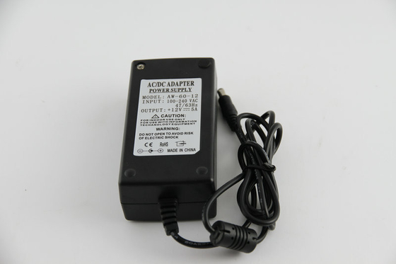 IP54 12V 5A LED AC DC Power Adapter GB9254 EMC With Overload Protection