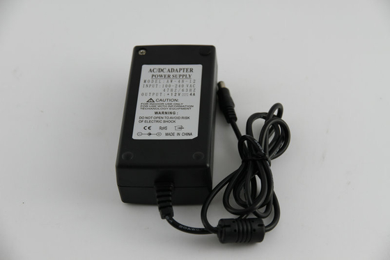 Mini 48W Switching AC DC Power Adapter 12V IP54 50Hz For LCD / LED Display