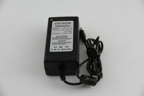 EN55022 LED Lamp AC To 12V DC Power Adapter 36W Automatic Recovery , CE / ROSH