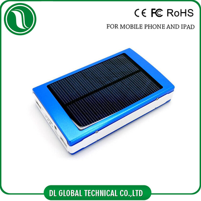 Blue White Red High Power Solar Panel Power Bank Mobile Battery Bank