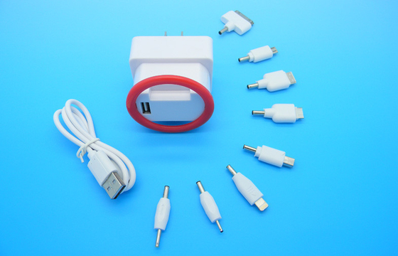 FCC Part 15 Class B Universal USB Travel Charger 5V 10W CE For Smartphones