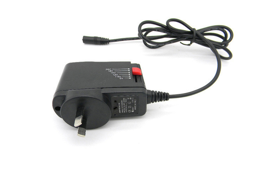 1000mA 12W Wall Mount Power Adapter Ajustable 3V - 12V With SAA Plug