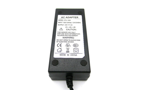 Hi-pot 12V 4A Desktop DC Power Supply FCC Part 15 Class B For Security Cameras