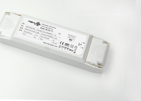 75 Watt Constant Voltage Dimmable LED Driver 24V iP20 CE 30000h Life Time