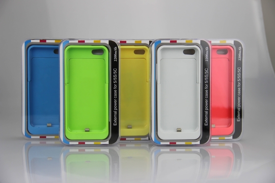 Multi Color Thin iPhone Battery Case 2200mAh Battery Power Pack for iPhone 5