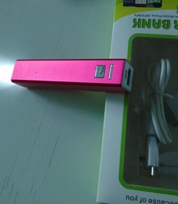 3200mAh Purple Rectangle Shape Portable USB Power Pack For Notebook