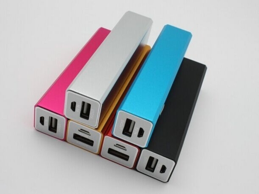 3200mAh Purple Rectangle Shape Portable USB Power Pack For Notebook