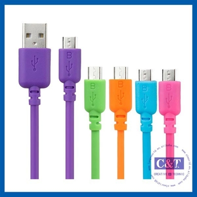 Colored Micro Smartphone USB Data Transfer Cable Hi-Speed 2-in-1