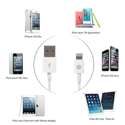 3ft 1m 8 Pin USB Data Transfer Cable Cord Sync , iPhone USB 2.0 Cable