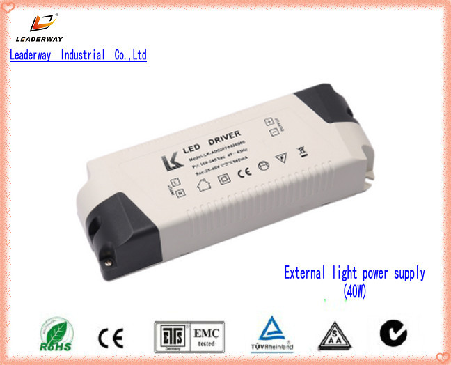 700mA output 24 to 42W constant current LED power supply, SAA approval, PF&gt;0.95