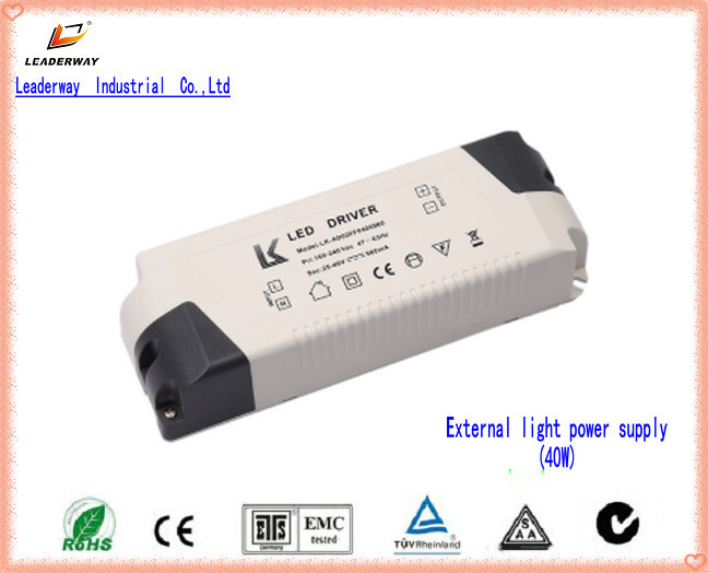 700mA output 24 to 42W constant current LED power supply, SAA approval, PF>0.95