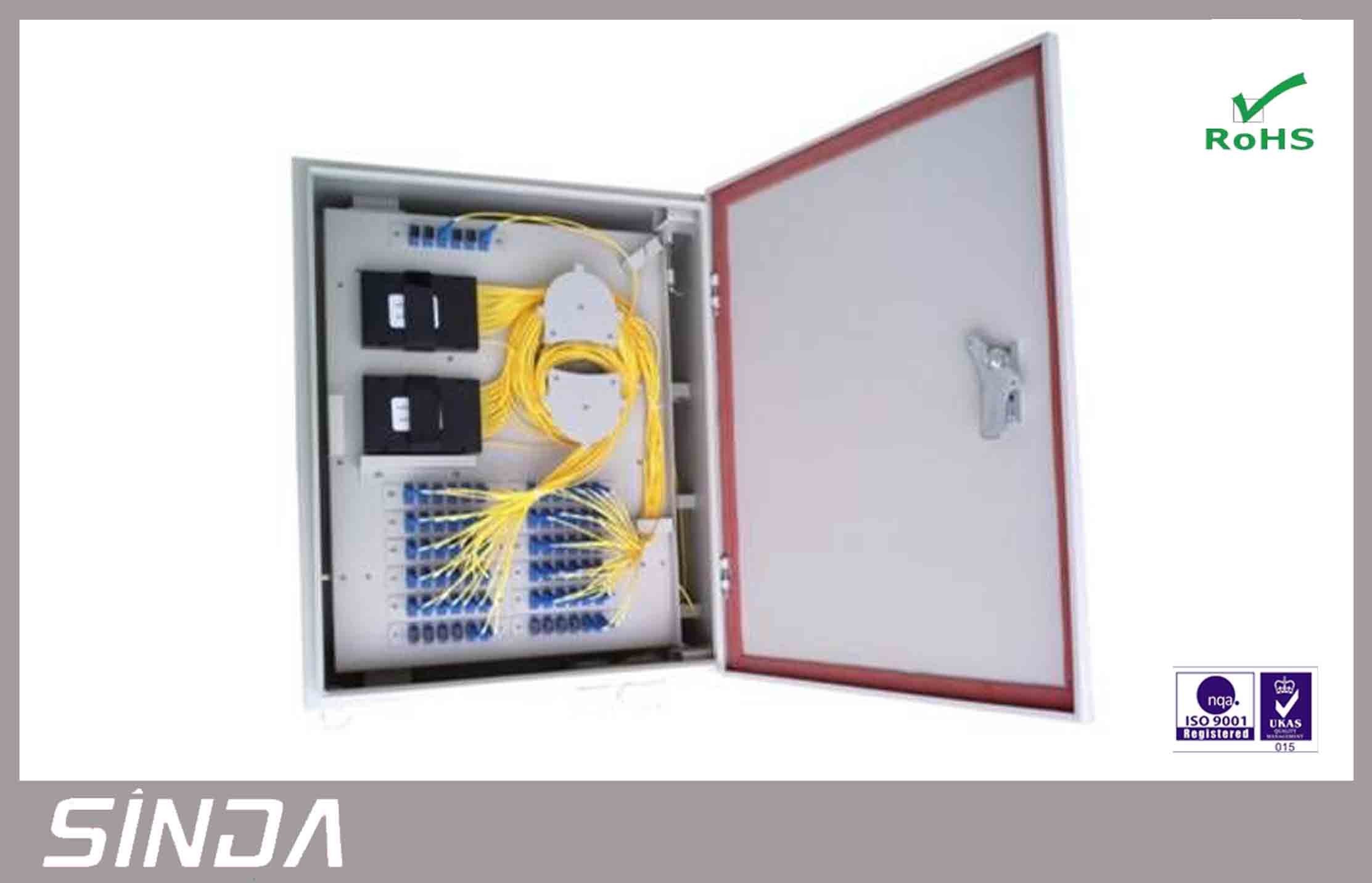 Fiber Optic PLC Splitter with Wall Mount Box , Optical Fiber wall mount Box