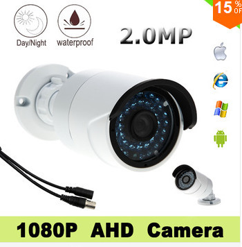 Sony IMX322 Sensor Cmos1080P AHD CCTV Camera , Waterproof Security Bullet Camera