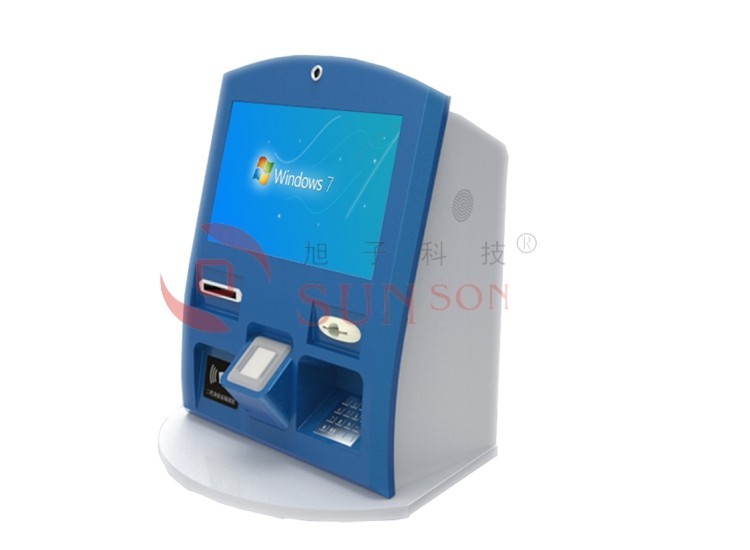 Bank Card Mobile Kiosk Desktop , Wall Mount Kiosk Touch Screen Monitor