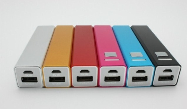 3200mAh Purple Rectangle Shape Portable USB Power Pack For Notebook