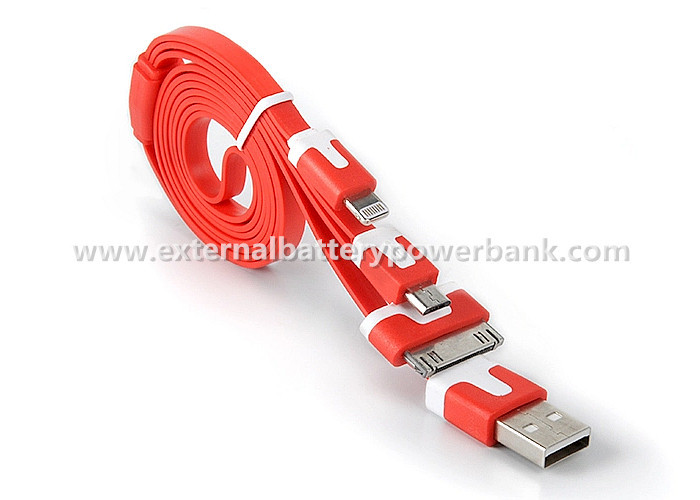 3 In 1 Flat USB Data Transfer Cable