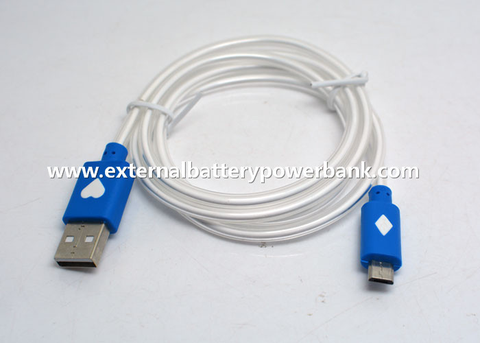 1M Micro USB Data Transfer Cable with Blue Light for Samsung Android Phones