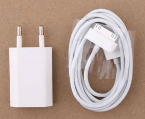 EU Plug AC Charger USB Data Charging Cable Mobile Phone Accessory for iPod / iPhone 4 / 4s